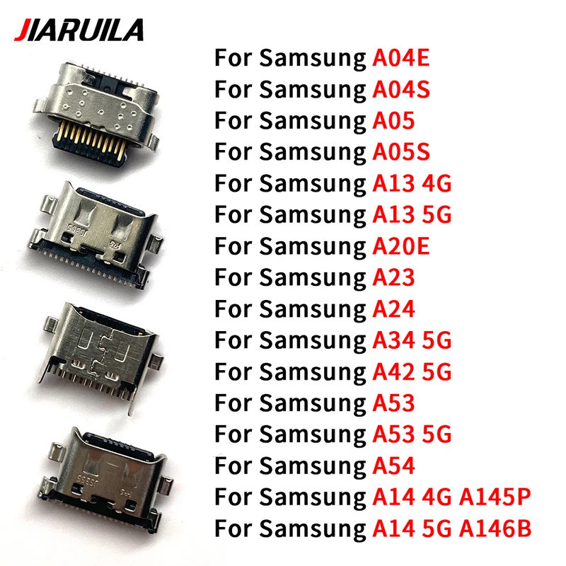 10pcs Dock Micro Plug USB ชาร์จ Pin Dock พอร์ตสําหรับ Samsung A04E A04S A05 A05S A13 4G A13 5G A14 A145P A146B A20E A23 ชาร์จ Pin Dock Connector