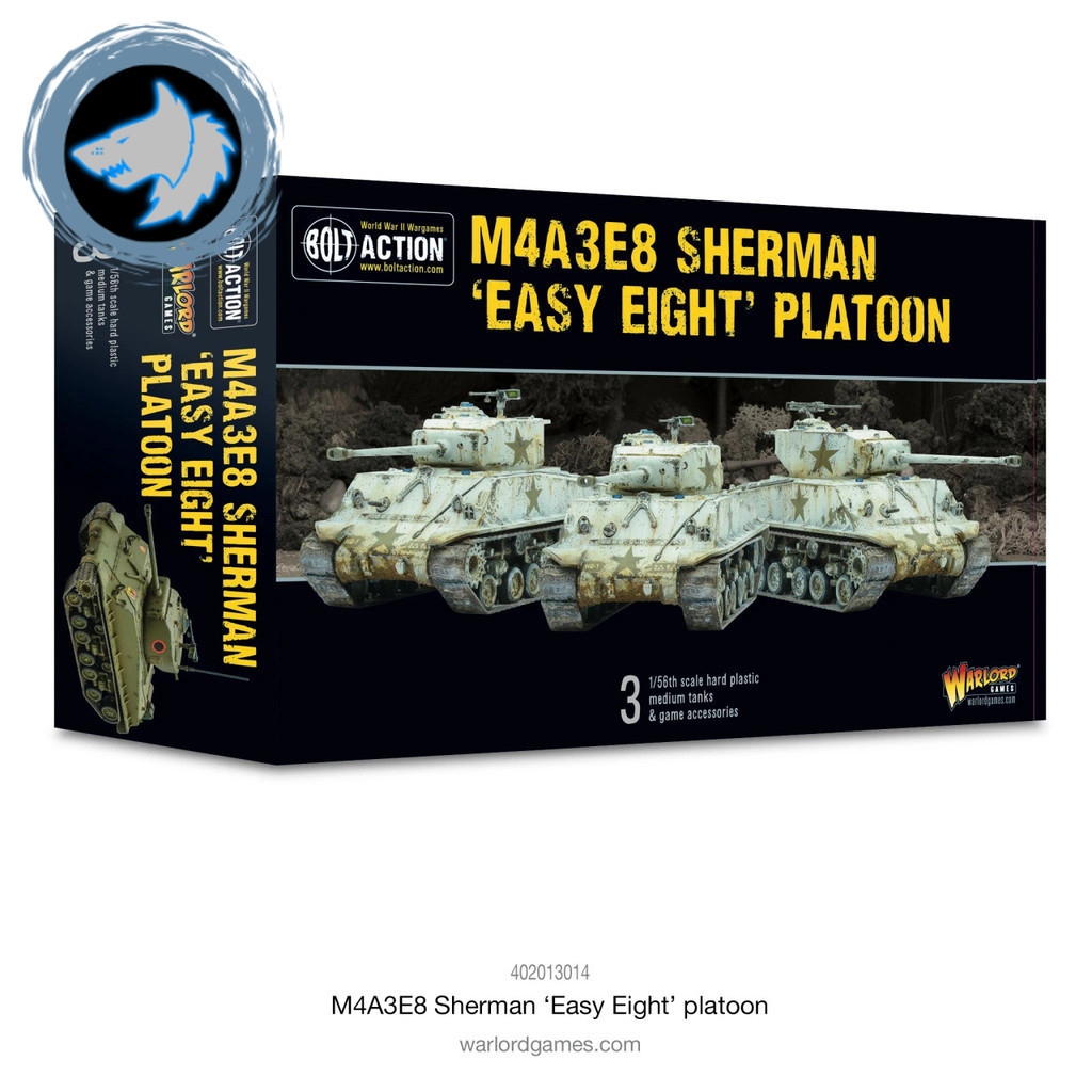 [WARLORD GAMES] BOLT ACTIONS: M4A3E8 Sherman Easy Eight Platoon โมเดลรถถังจำลอง