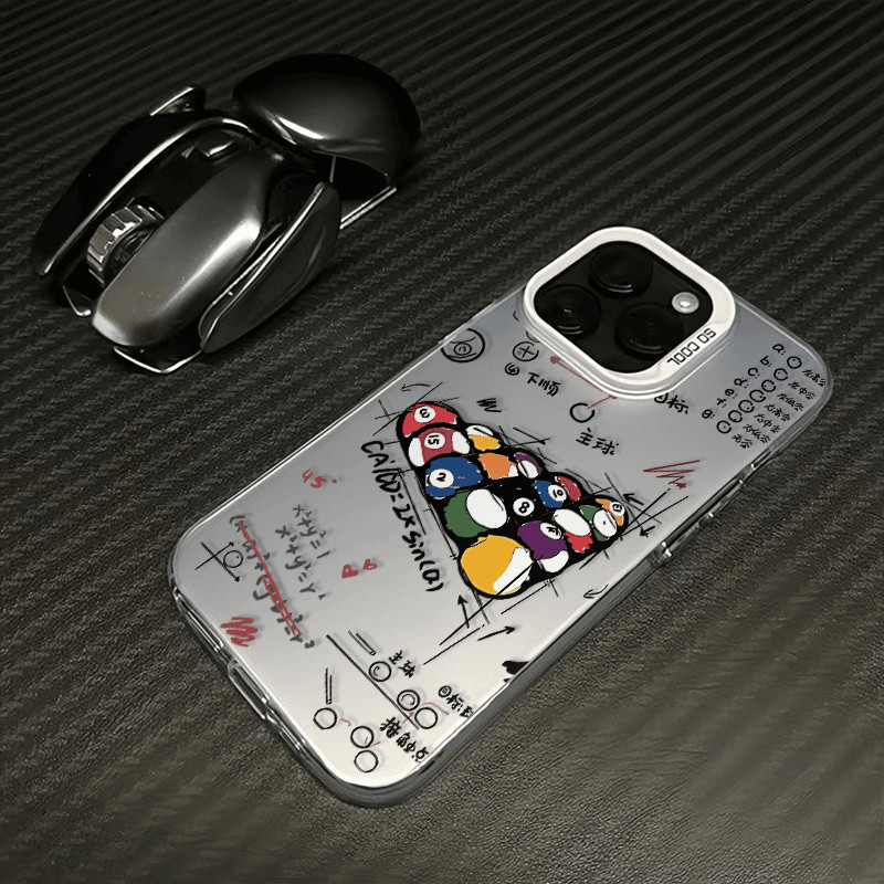 กราฟฟิตีบิลเลียดเคสโทรศัพท์ iPhone การ์ตูนเงินที่น่าสนใจแฟชั่นพร้อมการป้องกันแรงกระแทกเหมาะสําหรับ i