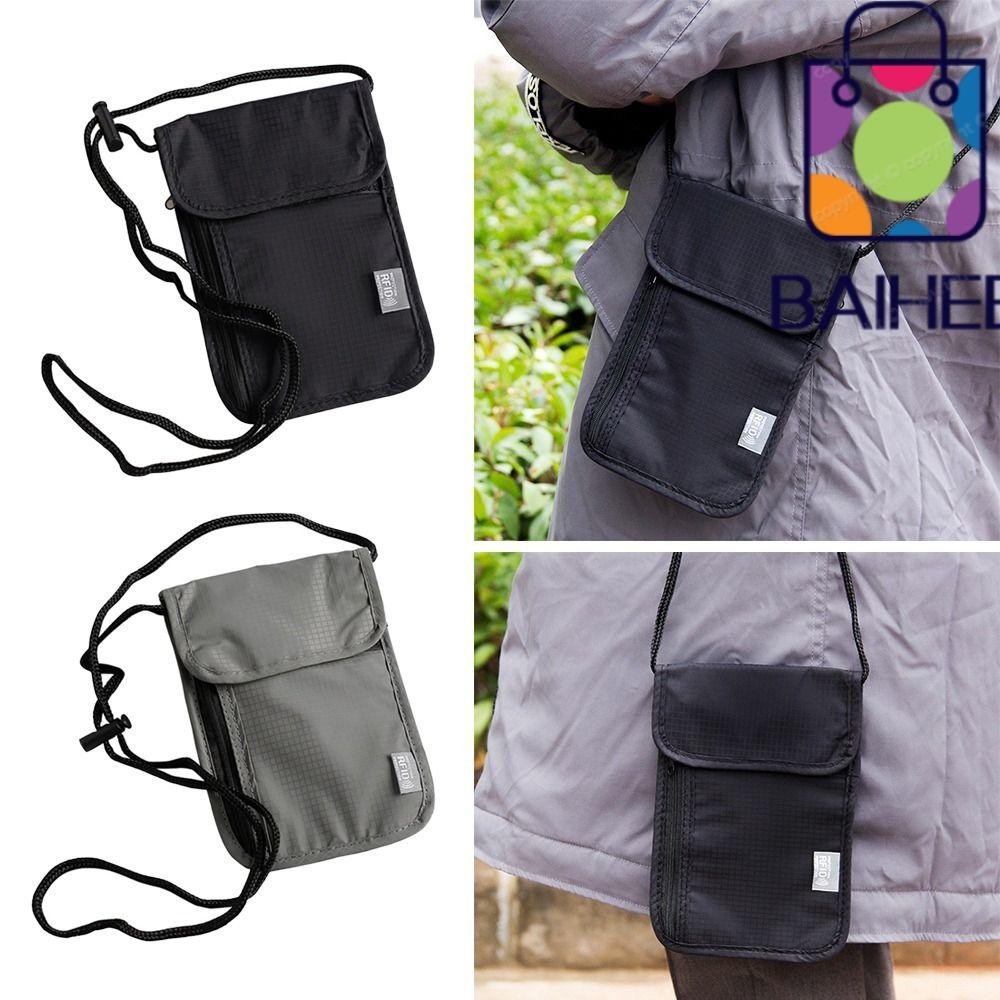 Baihee กระเป๋า ID หนังสือเดินทาง RFID, กระเป๋าเอกสารกันน้ําอเนกประสงค์, กระเป๋าเดินทางใส่บัตรเครดิต ID ไนลอน