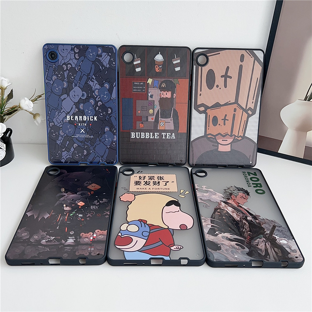 SAMSUNG ปกหลังสําหรับsamsung Galaxy Tab A A9 + A9 A8 A7 Lite S6 S7 S8 S9 FE FE + S9 + S8+ S7+ 12.4 "11.0" 10.4" 10.5" 8.7" 8.0" น่ารักเครยอนชินจังเด็กซิลิโคนMatte เคส