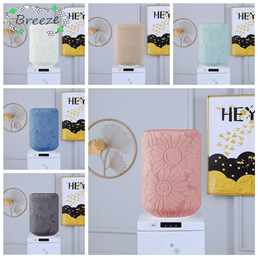 Breeze ฝาครอบตู้น้ํา 1 ชิ้น, ปลอกถังยืดหยุ่นสูงแบบใช้ซ้ําได้, ผ้าคลุมกันฝุ่นบาร์เรลกันฝุ่นเปิดด้านบนในครัวเรือน