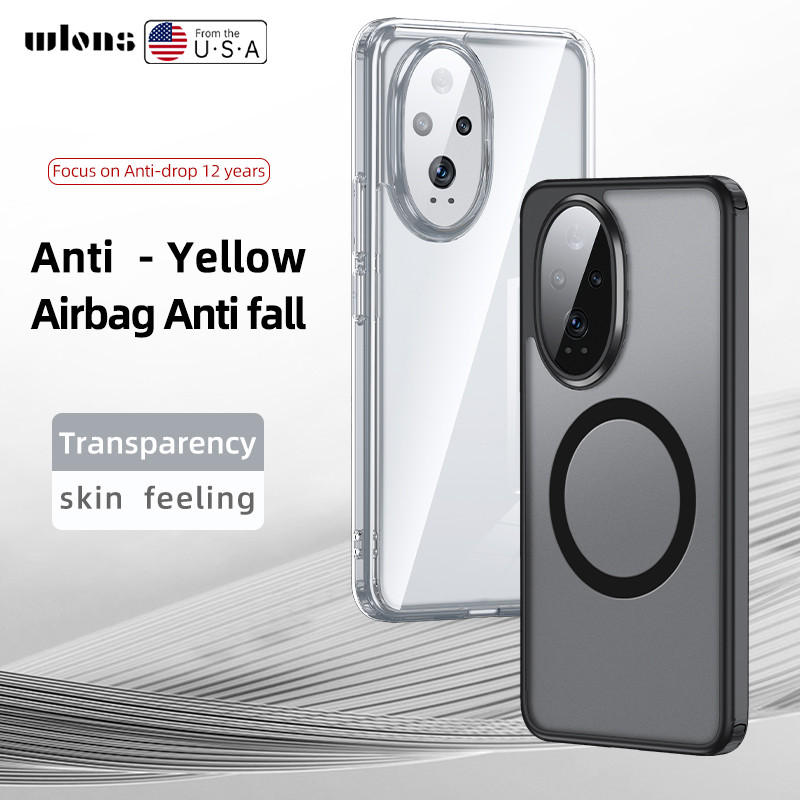 สําหรับ Honor 200, 200 Pro Case ELVEV ถุงลมนิรภัยกันกระแทก Anti-สีเหลืองโปร่งใส Matte ฝาครอบป้องกัน