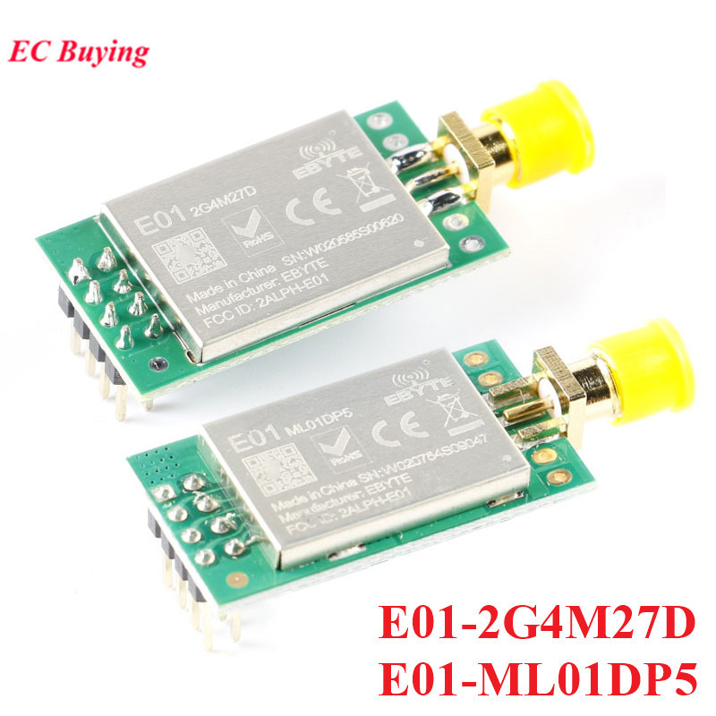 Nrf24l01 E01-ML01DP5 E01-2G4M27D 2.4G nRF24L01P + PA + LNA ยาวช่วง 2500 M 5000 M RF Wireless Transce