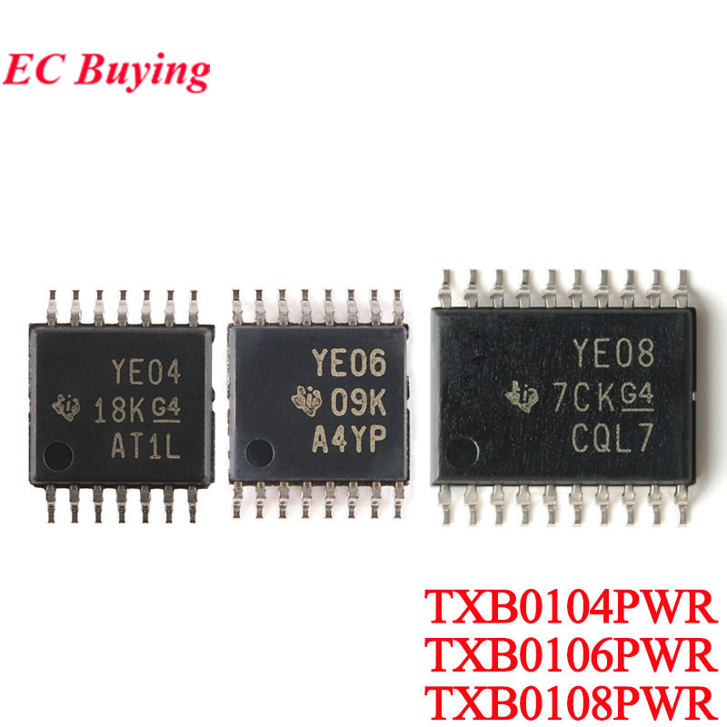 5pcs TXB0108PWR TXB0108 YE08 TSSOP-20 TXB0104PWR TXB0104 YF04E TXB0106PWR TXB0106 YE06 TSSOP-14 ตัวแ