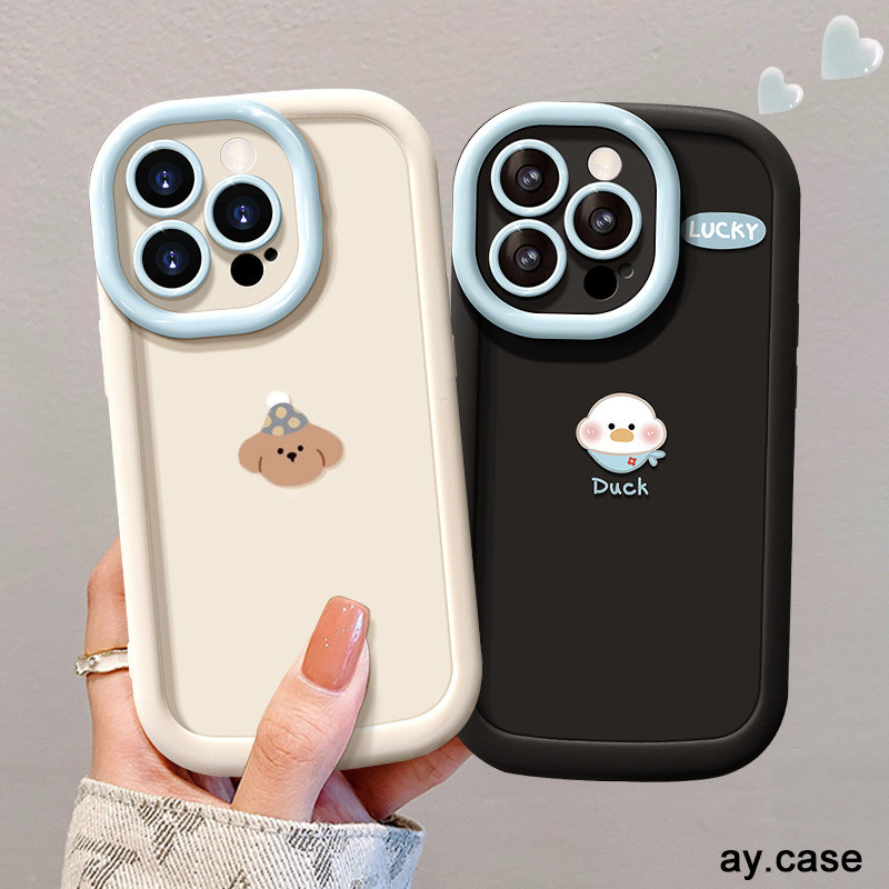 INSการ์ตูน เคสโทรศัพท์มือถือ for iPhone 11 13 15 14 12 Pro Max XR 6 7 14 15 Plus X XS Max TPUซิลิโคนเปลือกนิ่ม กันกระแทก