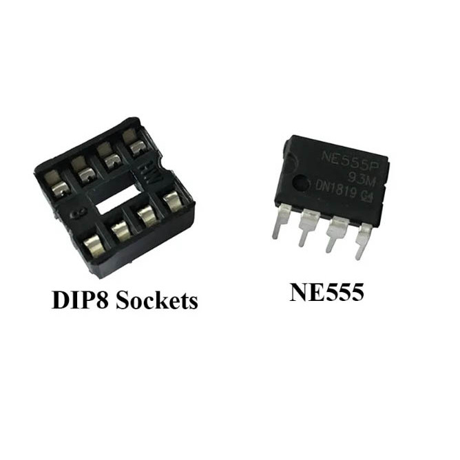 10 ชิ้นความแม่นยําสูงจับเวลาชิป NE555 NE555P IC + 10 ชิ้น 8 พิน DIP ซ็อกเก็ต