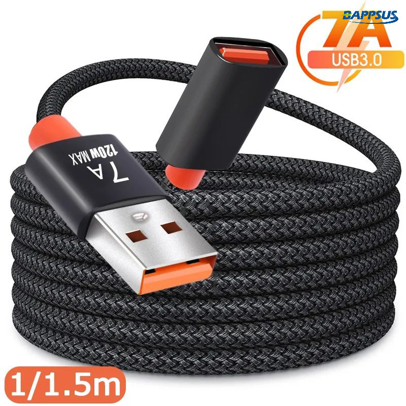Usb 3.0 Extension Audio 6A Cable Male-To-Female Fast Charging Transmission Data Cord สําหรับกล้องคอม