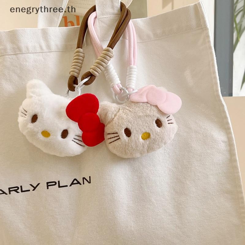 SANRIO ไทย & แฟชั่น ซานริโอ ตุ๊กตาผิวสีดํา สวัสดี คิตตี้ ป้องกันการสูญหายโทรศัพท์เชือกเส้นเล็กเชือกพวงกุญแจโทรศัพท์กรณีกระเป๋าจี้ น่ารัก สาวอุปกรณ์ของขวัญ .