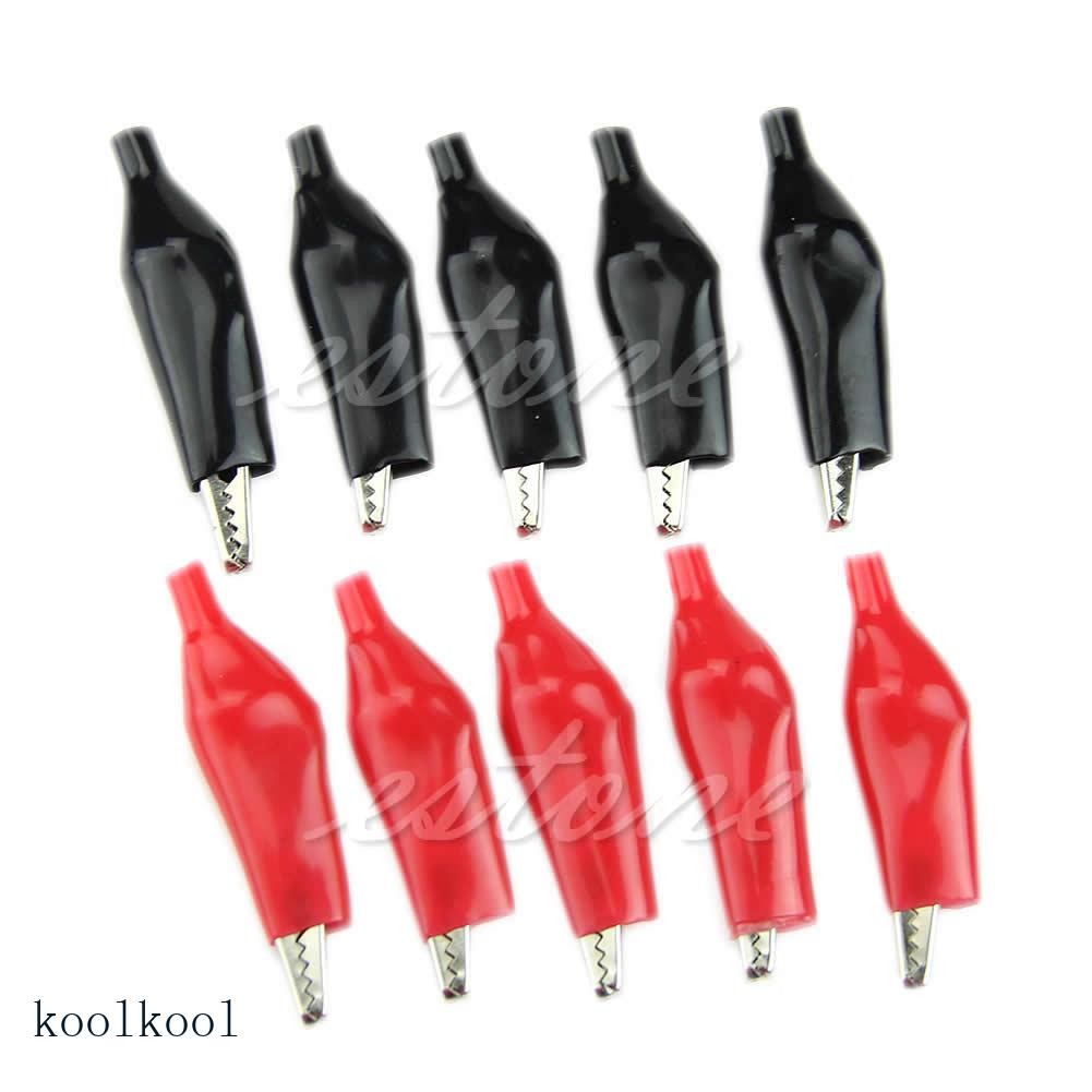 Kool Hot 10x 28 มม.จระเข้สําหรับจระเข้คลิปทดสอบ Fr ไฟฟ้าจัมเปอร์ลวด C