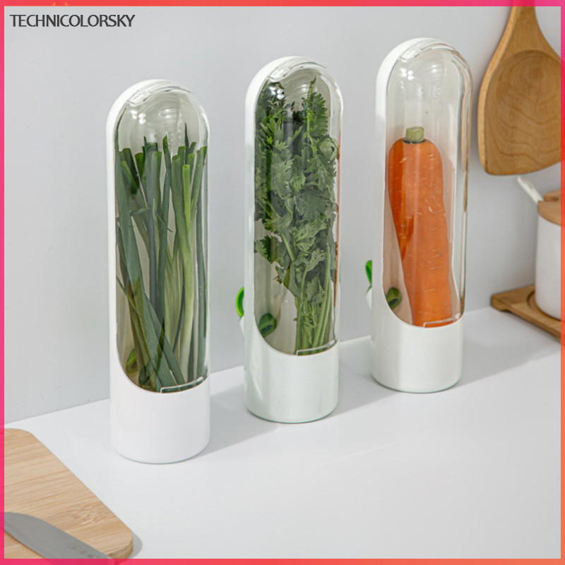Technicolorsky 1 แพ็ค Fresh Herb ขวดถนอมอาหารสมุนไพรขวดถนอมอาหารสมุนไพรภาชนะเก็บสดอุปกรณ์ครัว TSY