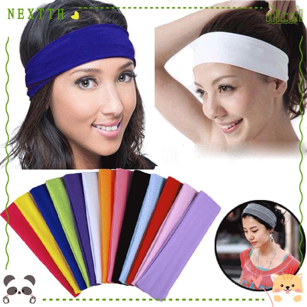Nextth Sweat Band Hairband บาสเกตบอลยิมกีฬากลางแจ้งคุณภาพสูงยางรัดผมโยคะ