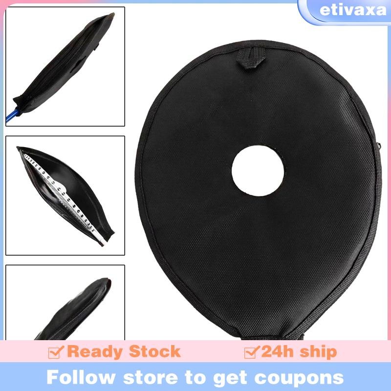 [Etivaxa] แบดมินตัน Racquet Head Cover อุปกรณ์เสริมหนังความต้านทานฝาครอบ Racquet แขนสําหรับในร่มกลางแจ้ง Backyard