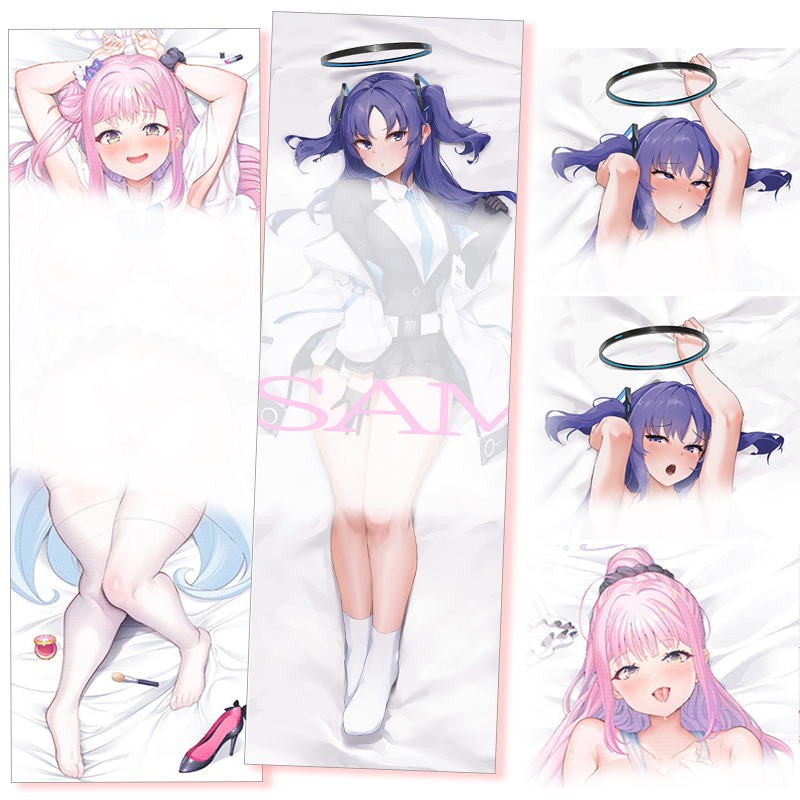 Dakimakura ปลอกหมอน Blue Archive Hayase Yuuka และ Misono Mika BlueArchive เกมอะนิเมะตัวละคร Body-pil