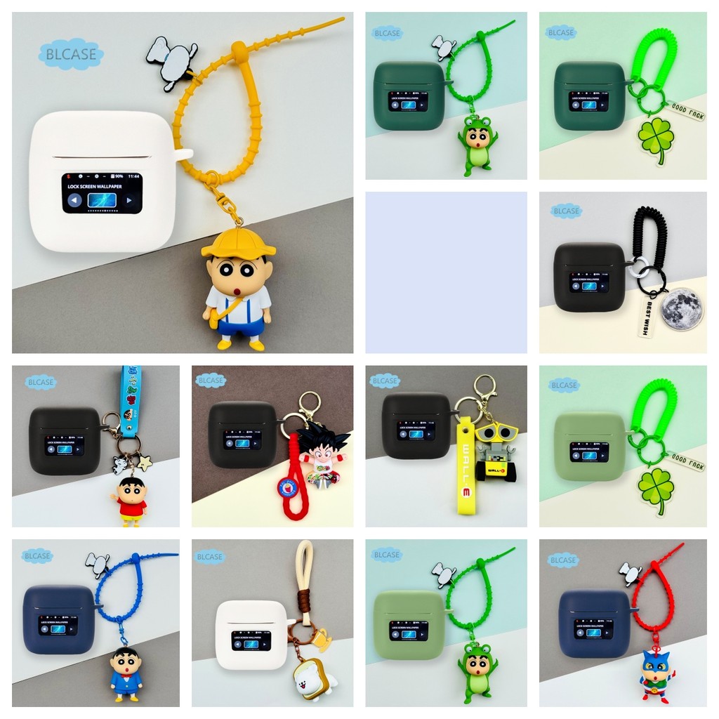 สําหรับ A9 Pro/A10 Pro หูฟังสีทึบซิลิโคนหูฟัง Soft Shell กันกระแทกชุดหูฟัง Protector พร้อมจี้