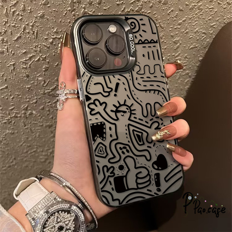 กรณีโทรศัพท์กราฟฟิตีการ์ตูนแฟชั่นเข้ากันได้ เคสไอโฟน 13 11 15 XR 12 14 Pro Max X XS Max 8 7 15 14 Plus SE 2020 เคส