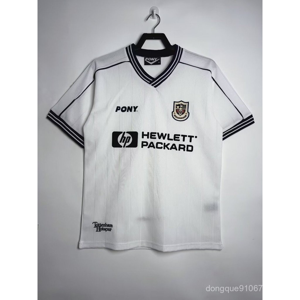 Retro 97-99 Tottenham Hotspur Home Football เสื้อเชิ้ตแขนสั้นคุณภาพสูงที่กําหนดเอง