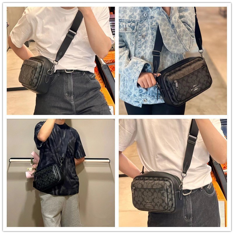 Classic Old Fonka Men's Camera Bag CJ510 Outlet ส่งฟรี Classic Logo ELIAS กระเป๋า แท้