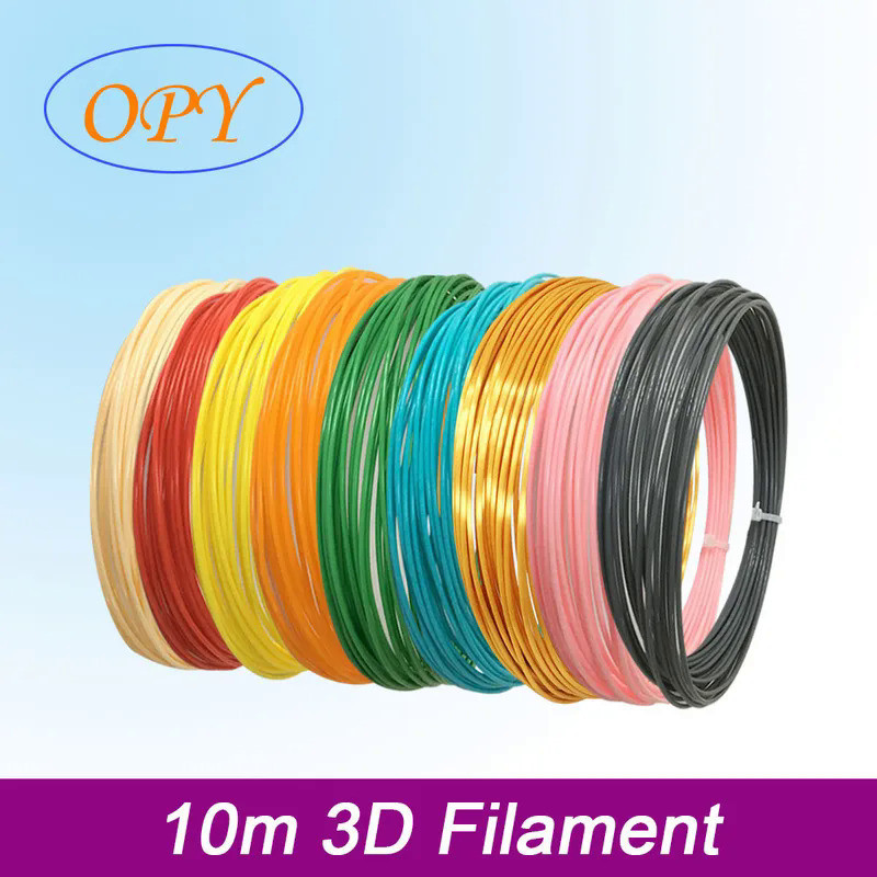 3D Printer Pen Filament PLA 1.75mm Refill 10 Meter Plastic Silk Glow Wood Matte for 3D Printers and 
