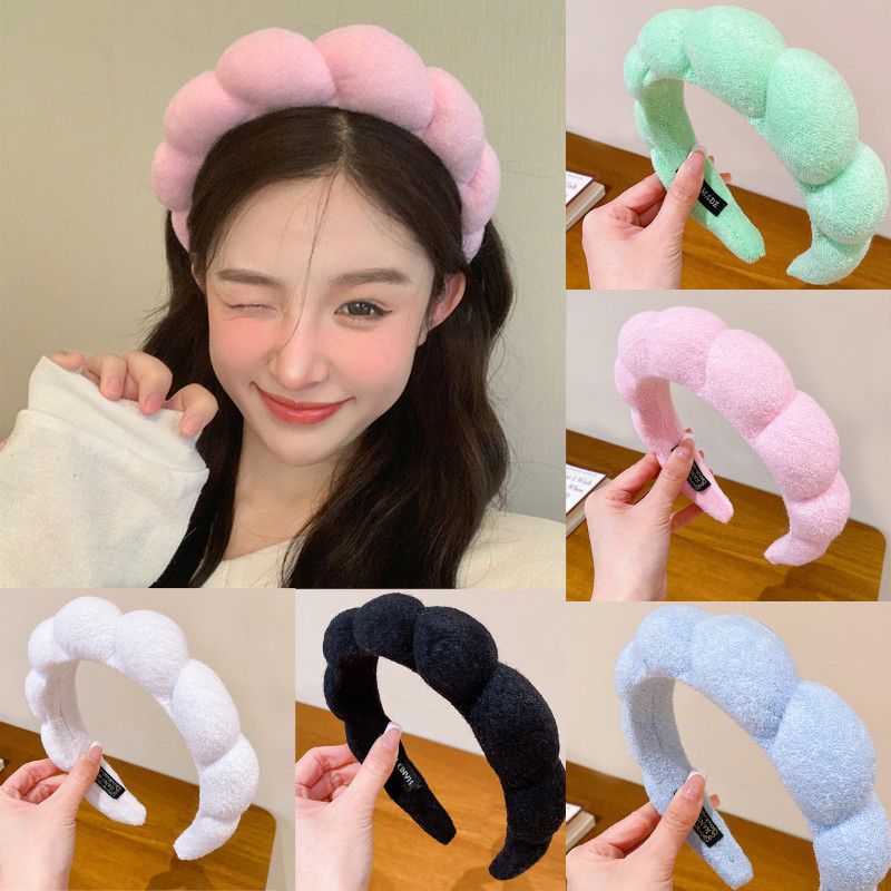 ที่คาดผมฟองน้ําเมฆสีสันสดใสแฟชั่นสตรีที่คาดผมกันลื่นที่คาดผมล้างหน้าเครื่องประดับผม