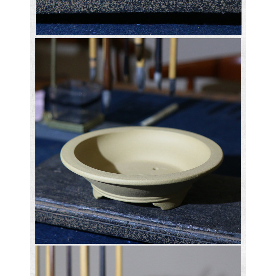 Yixing Boutique สีม่วง Calamus กระถางดอกไม้ Miniature ขนาดเล็ก Handmade Sparrow Plum Art ไม้ไผ่พืชสีเขียว Succulent Calamus หม้อหมวกบอนไซหม้อ [A602-01] - รูปที่ 7