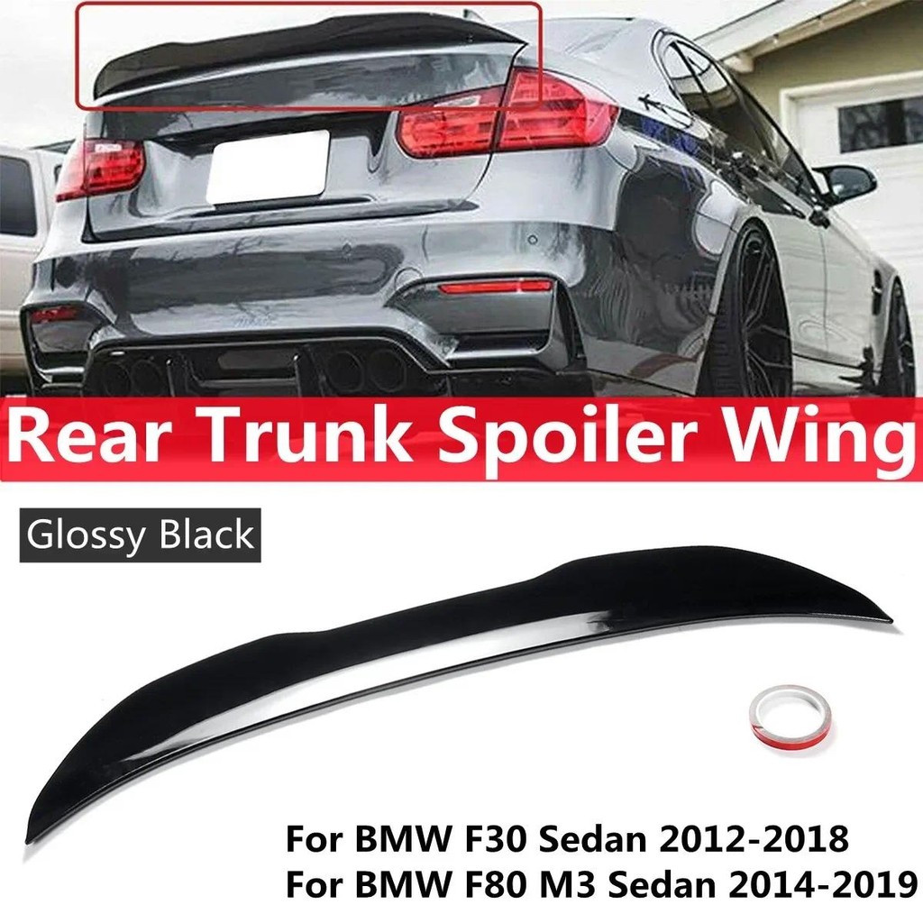 PSM สไตล์รถด้านหลังสปอยเลอร์ Lip Boot Wing สําหรับ BMW F30 2012-2018 สําหรับ F80 2014-2019 สปอยเลอร์