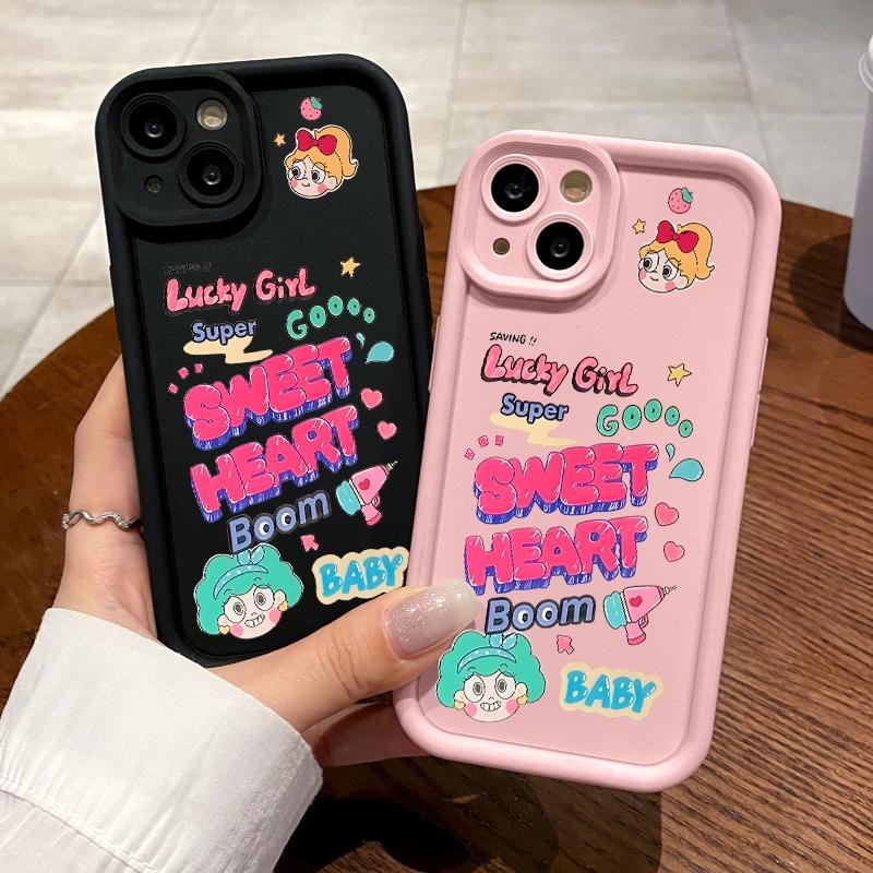 เหมาะสำหรับ Redmi Note 8 Note 8 2021 Note 9 4G ป้องกันกรณีโทรศัพท์เลนส์เคส Cute Graffiti English