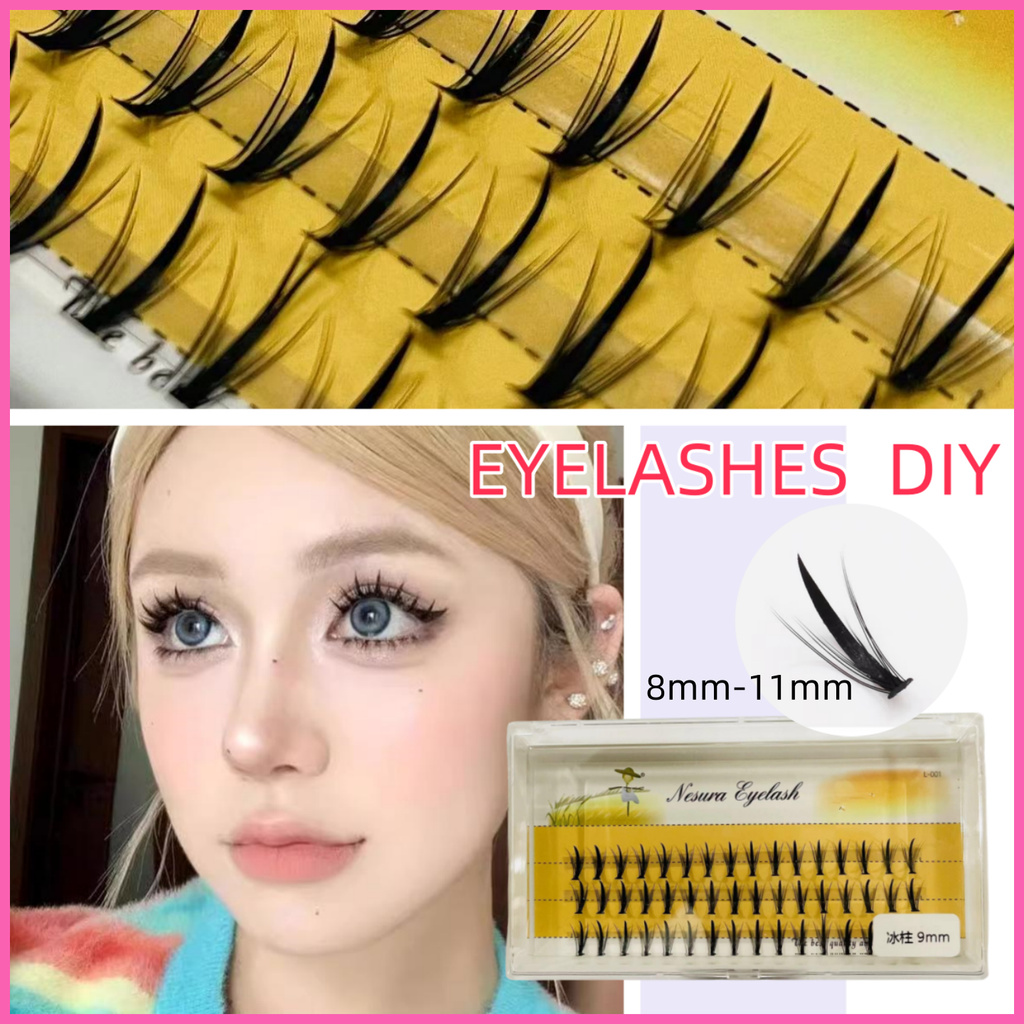 CHICLASHES Eyelashes ขนตาปลอม หางปลา ธรรมชาติขนตาปลอมแบบช่อแบบนิ่ม ใช้ซ้ําได้ ขนตาปลอม ขนตาปลอมแบบช่อ