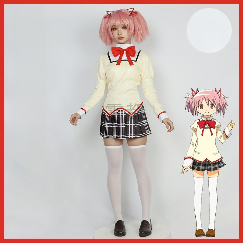 ♚-♚Puella Magi Madoka Magica Akemi Homura Tomoe Mami Miki Sayaka Sakura Kyōko School uniform cosplay