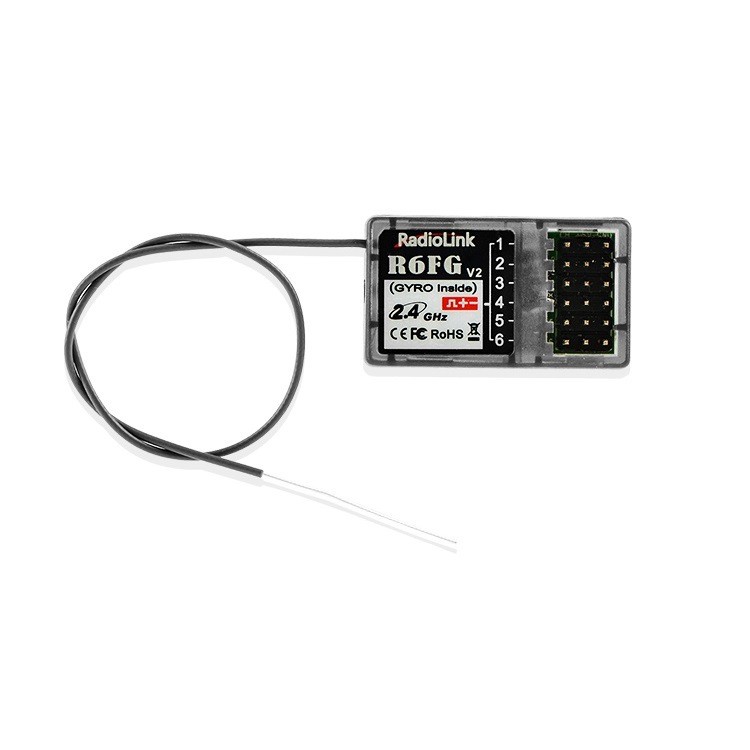 R6FG 2.4Ghz 6CH Gyro RC Receiver สําหรับ RC4GS RC4G Radiolink เครื่องส่งสัญญาณ