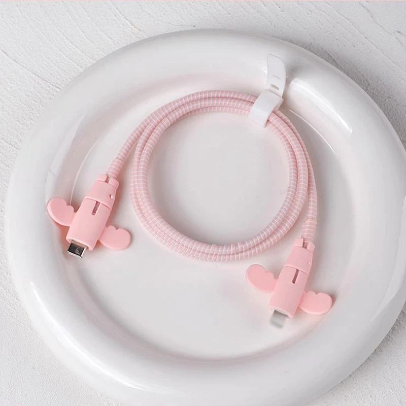 ฝาครอบป้องกันสายเคเบิลข้อมูลAngel Data Cable ฝาครอบป้องกัน สายชาร์จป้องกันการแตกหัก เคสซิลิโคนอ่อนนุ่ม thumbnail 8