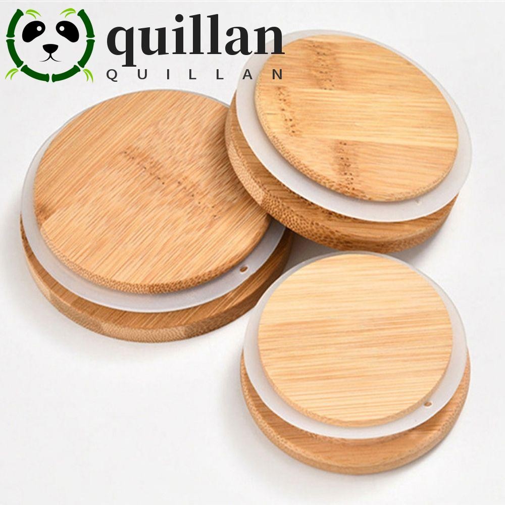 Quillan ฝาแก้ว ลายไม้ ซิลิโคนใส ใช้ซ้ําได้