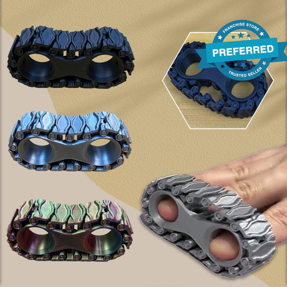 Finger Gyroscope Tank Track Gyroscope ของเล่น 3d พิมพ์ของเล่นแปลกใหม่ของเล่นปลายนิ้ว Gyroscope K7q3