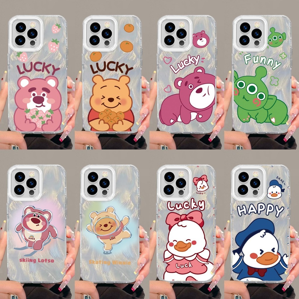เคสหมีพูห์น่ารัก เคสโทรศัพท์กันกระแทก Vivo 1902 1904 V2027 V2029 V1907 1935 1723 1814 1816 V9 T1X Y21A Y01 Y01A Y21S Y85 Y91 Y95 Y93 5G เคส Y100