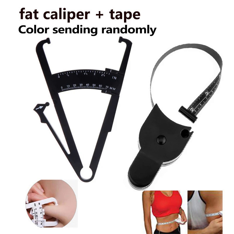 Health Care Skinfold Body Fat Caliper Body Fat Tester PLICOMETRO with body mass Tape with Measuremen