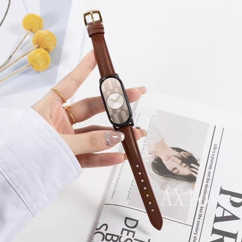 สายคล้องคอสําหรับ Xiaomi Mi Band 10 9 8 7 6 5 4 3 NFC สายรัดข้อมือหนังสร้อยข้อมือสําหรับ Mi Band 10 