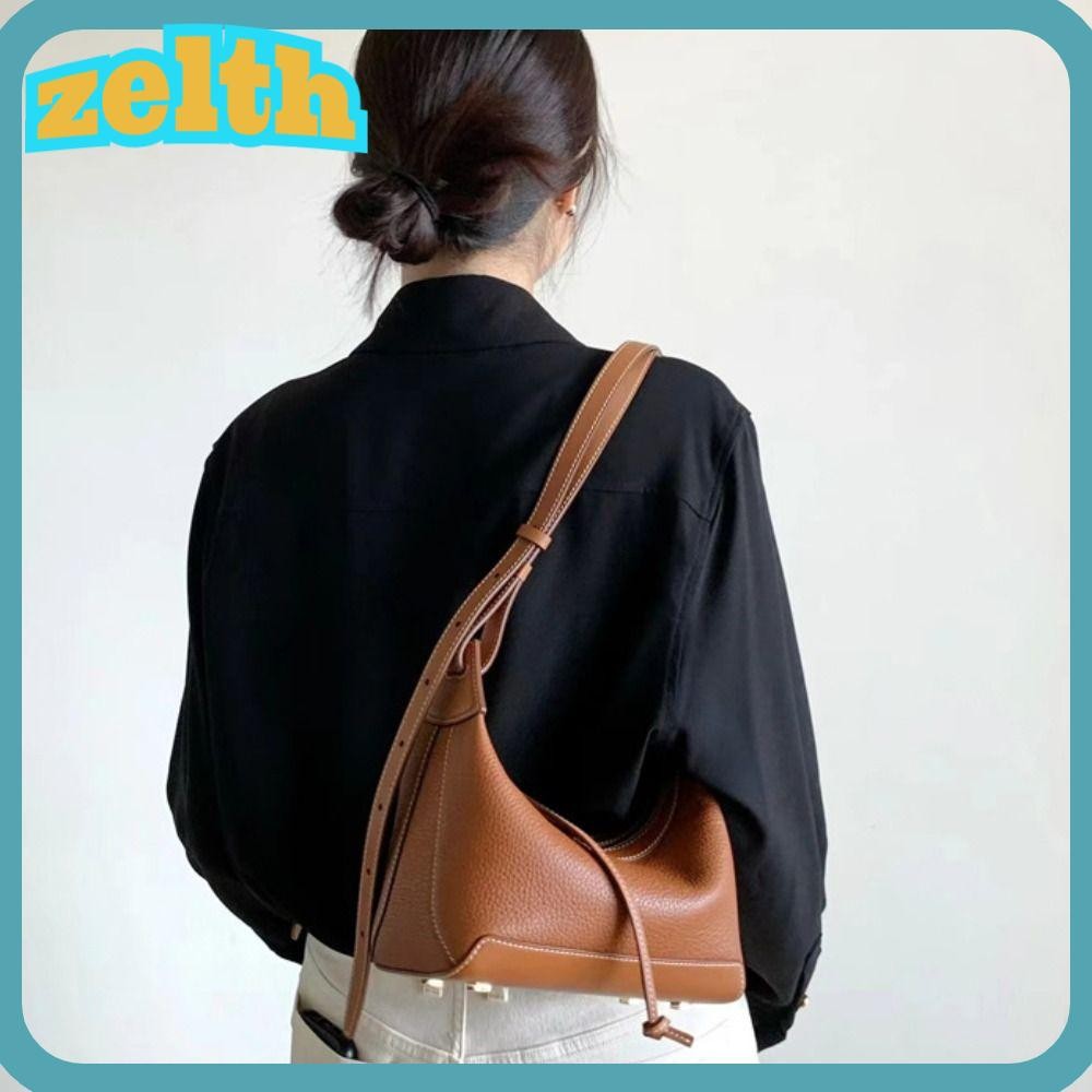 Zelth กระเป๋าสะพายข้าง, กระเป๋าสะพายหนัง PU สีทึบ, กระเป๋าถือผู้หญิงตัวเล็กสาว