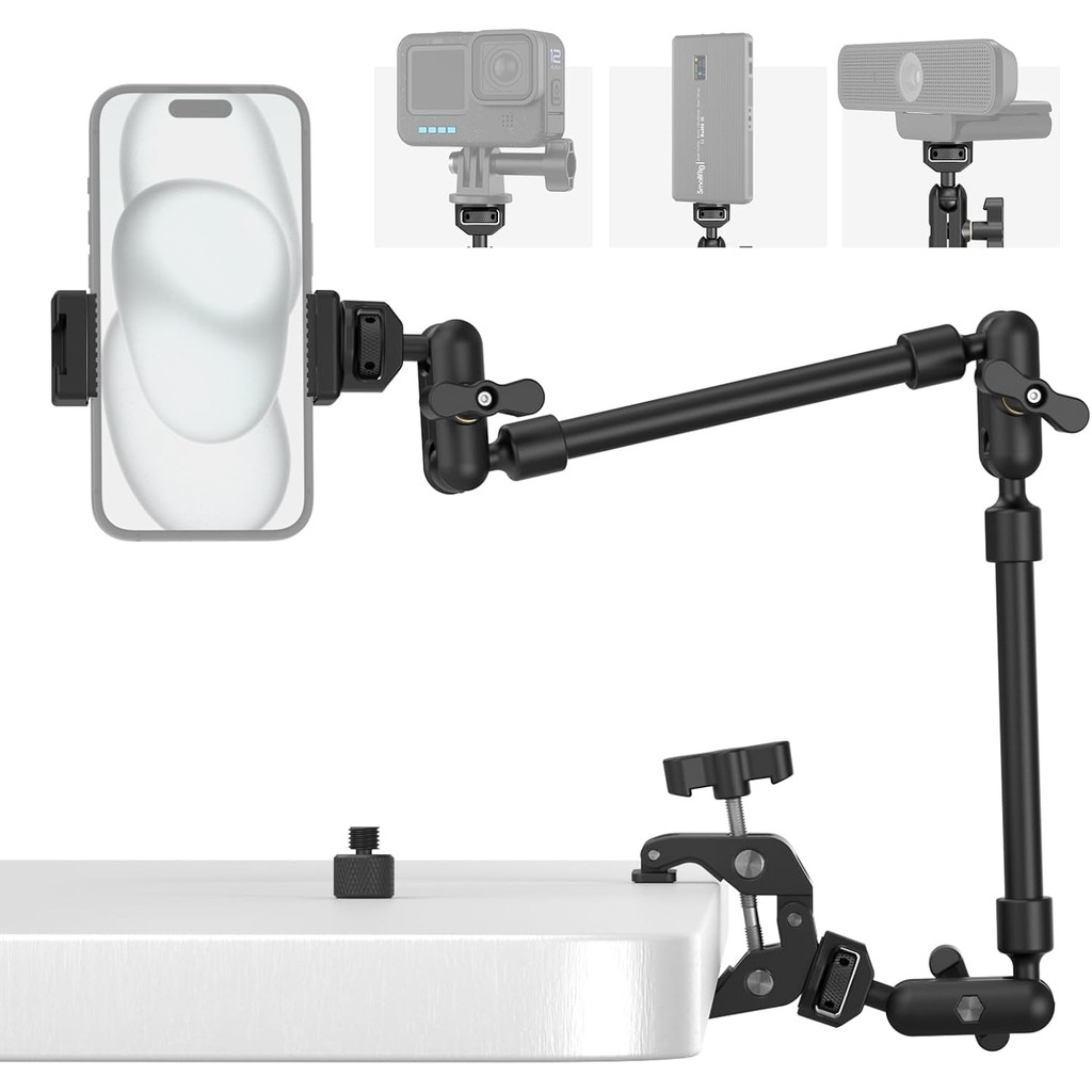 Smallrig 22" ปรับ Magic Arm Boom Arm Mount สําหรับ Light/เว็บแคม/ไมค์/กล้องแอคชั่น ฯลฯ