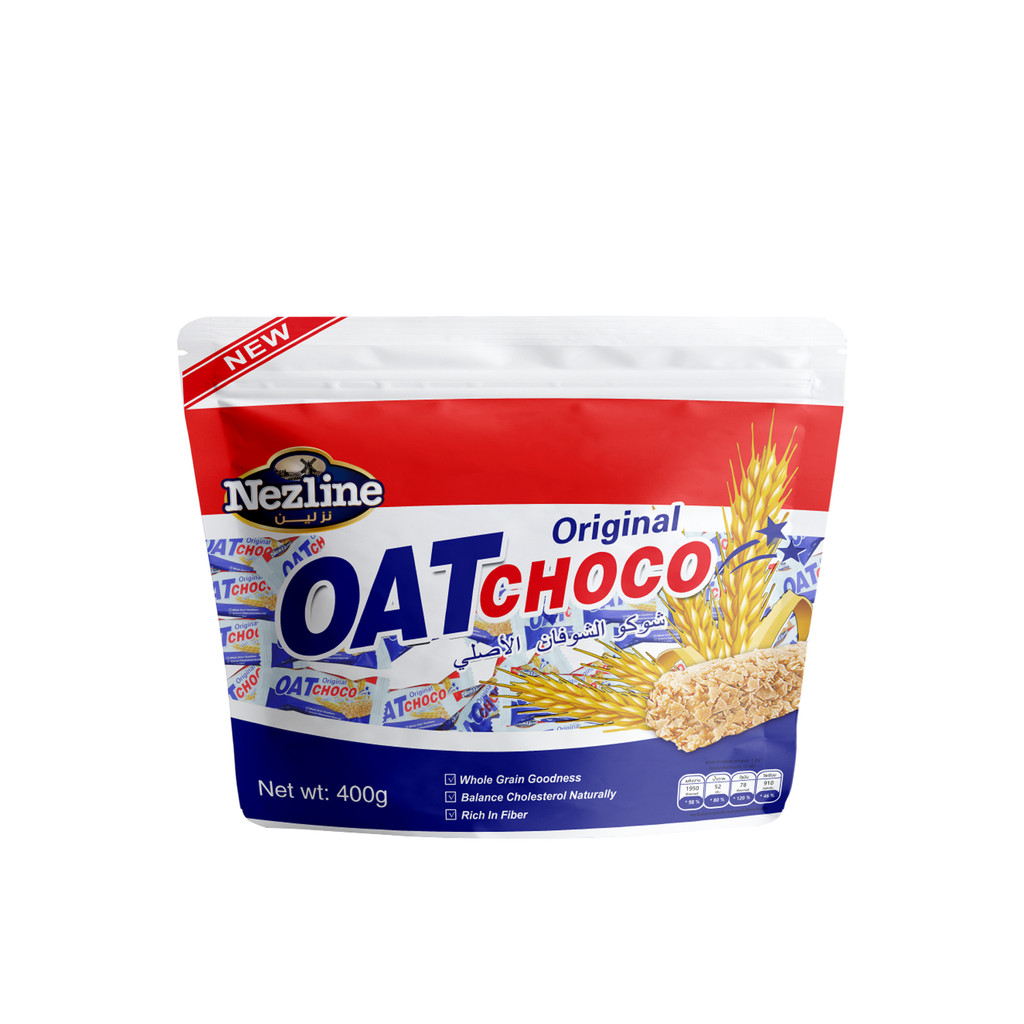 Nezline ขนมข้าวโอ๊ตอัดแท่ง รสดั้งเดิม 400 กรัม ตราเนสไลน์ Oat choco Original flavor Nezline Brand