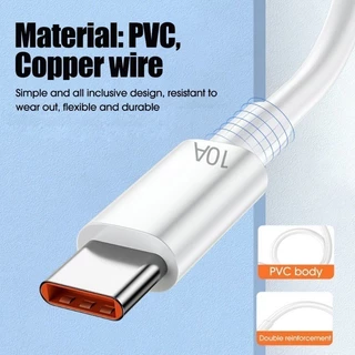 สายชาร์จด่วน USB 120W 10A / สายชาร์จเร็ว Type-C / สายเคเบิลข้อมูลถ่ายโอนข้อมูลความเร็วสูง