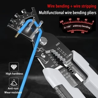 MOVATEK คีมปลอกสายช่างไฟฟ้ามืออาชีพมัลติฟังก์ชัน5ใน1คีมดัดฟังก์ชันการดัดและจีบที่คีมตัด
