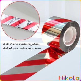 Nikola ริบบิ้นสะท้อนแสงไล่นก 1 ม้วน - ยาว 50/80/100 เมตร กันนกทำลายผลผลิต ใช้ได้ในสวนและไร่ (ทนแดดทนฝน Reflective ribbon