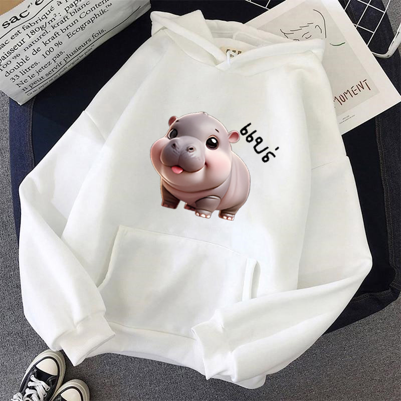 ฤดูใบไม้ร่วงและฤดูหนาวคู่น่ารักหมูเติ้งเด้งหมูคลุมด้วยผ้าเสื้อกันหนาวหลวมสบายๆแขนยาวผู้หญิงด้านบน อิน แฟชั่น
