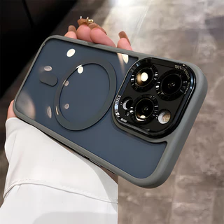 ใหม่ปลอกหรูหราใสเคสแข็งกันกระแทกกรณีโทรศัพท์สําหรับ ไอโฟน 16 15 14 13 12 11 มือโปร สูงสุด 16บวก แม่เหล็กใสกรณีปกพรีเมี่ยม