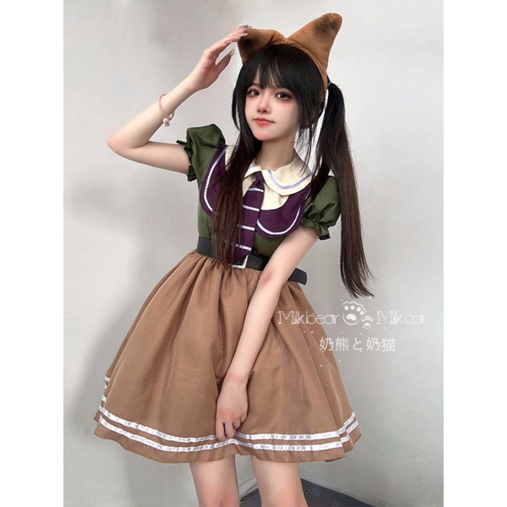 🍀 Milk Bear and Milk Cat: Nickelodeon Anime Coswear Dress Maid Uniform Lolita