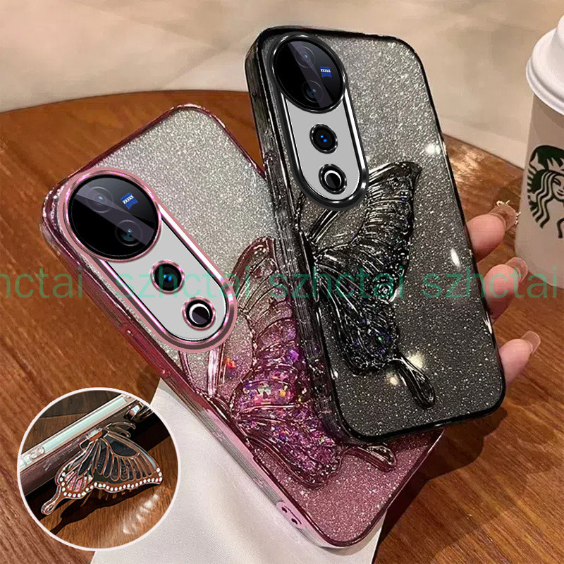เคส Vivo V40 5G V40Pro 5G V30 Pro V30E 5G V29 5G V29E V27 V27E หรูหรา ชุบทรายไหล เงางาม แวววาว เกราะ