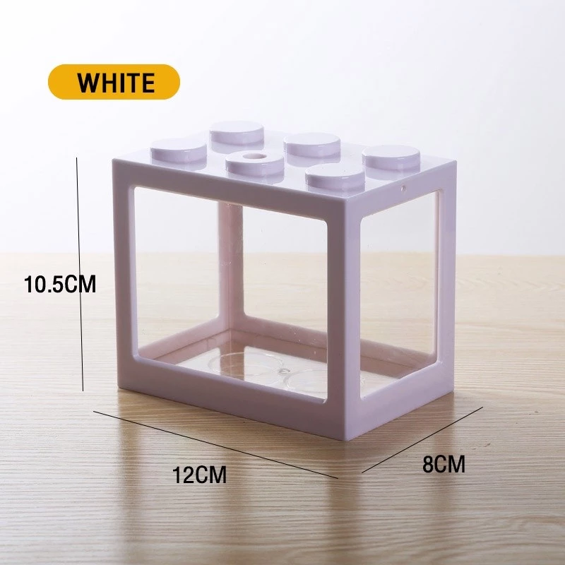 ✈️สินค้าอยู่ในไทย พร้อมส่ง✈️ตู้ปลาเลโก้ ตู้ปลาขนาดเล็ก โหลปลากัด ขนาด 12x10x8cm. thumbnail 8