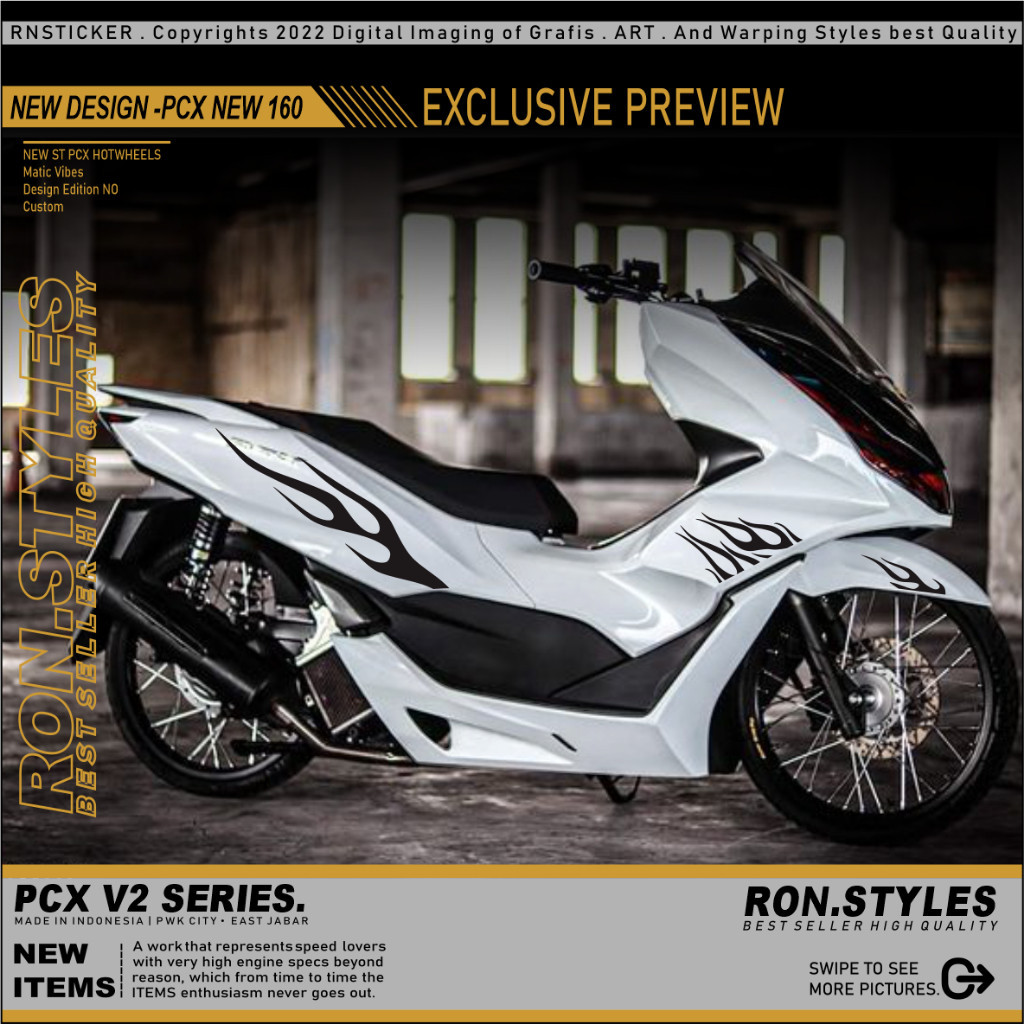 ตัดสติกเกอร์ STRIPING PCX ใหม่ 160 STRIPING PCX VARIATIONS API HOT WHELLS STRIPING PCX 160 API STRIP