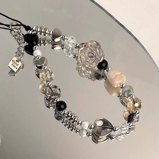 เชือกเส้นเล็กโทรศัพท์มือถือ สร้อยข้อมือข้อมือดอกเคมีเลียนําโ…