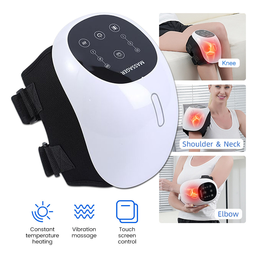 Suolaer เครื่องนวดเข่าพร้อมกายภาพบําบัดความร้อนอินฟราเรดเข่า Pads สําหรับบรรเทาความร้อนเข่าสนับสนุนปวดข้อ
